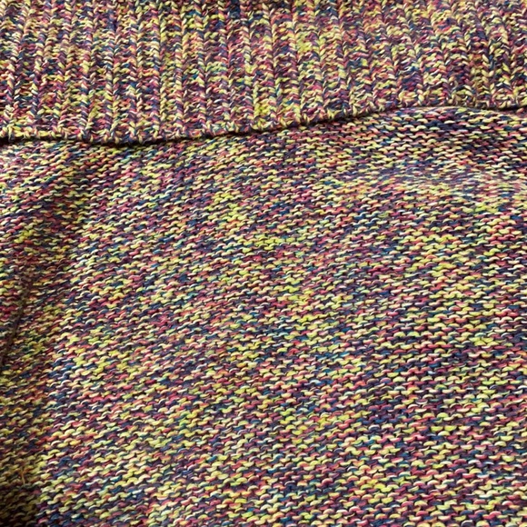 Mossimo oversized Turtleneck multicolored 100% cotton knitted🧵sweater Size L - Picture 4 of 4